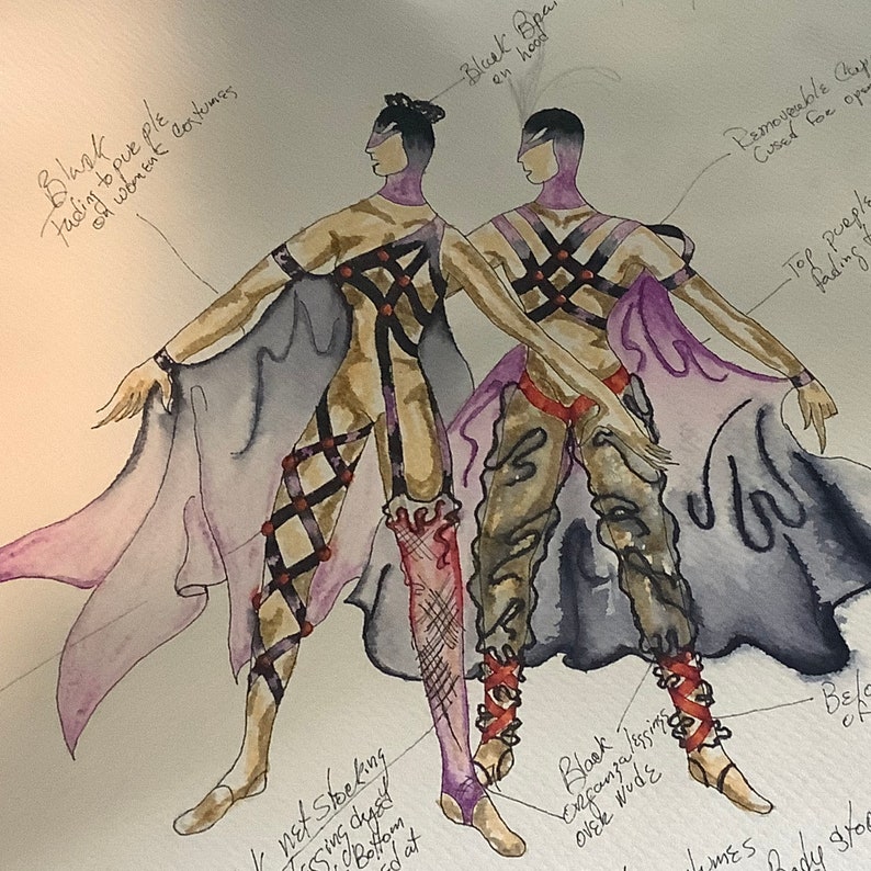 Ballet Costume Design Rendering - Etsy