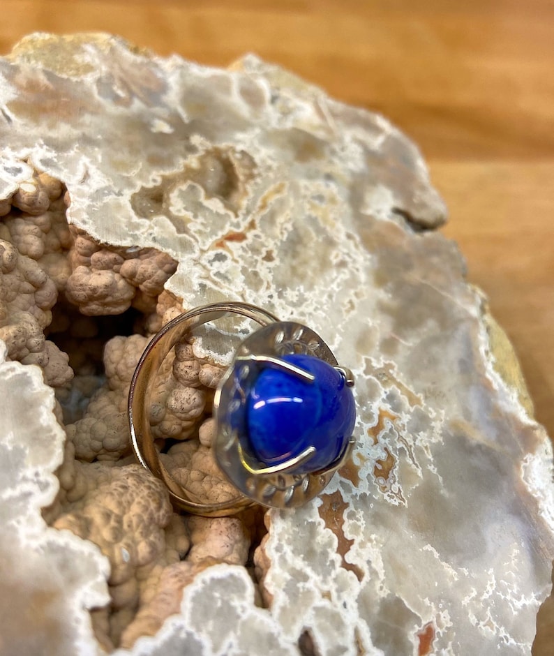 Blue and Sterling Silver Ring