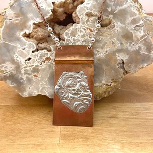 Stamped Solder and Copper Necklace
