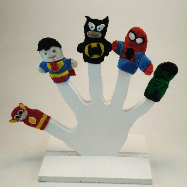 Superhero Felt Finger Puppet Set