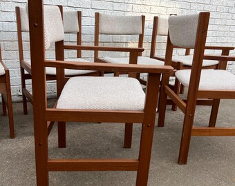 6 Danish teak mid century chairs FREE US SHIPPING