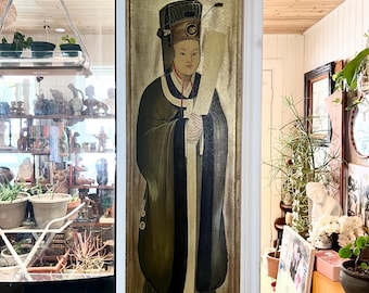 Vintage Palladio Painted Chinoiserie Wall Plaque FREE US SHIPPING Chinoiserie Art