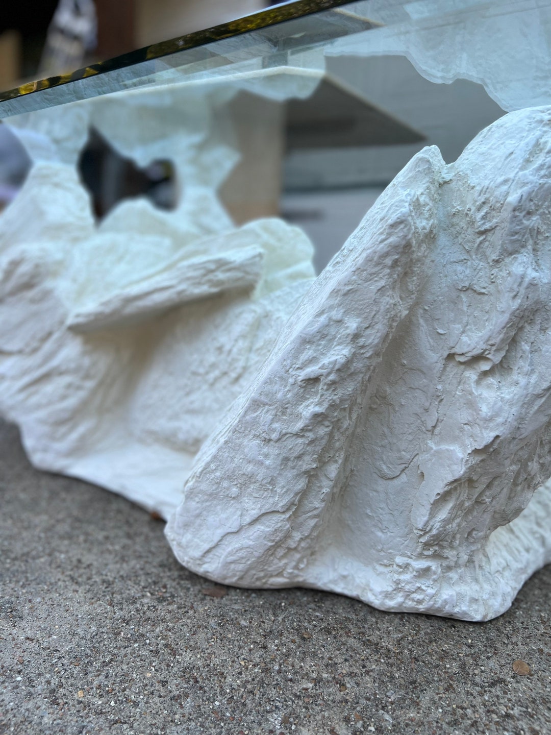 1970s Plaster Rock Coffee Table by Sirmos Etsy