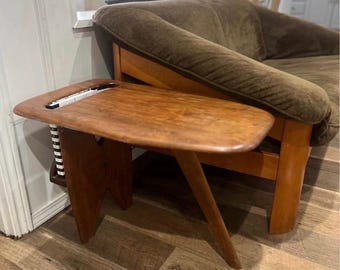 Jens Risom style magazine rack side table mid century magazine rack side table