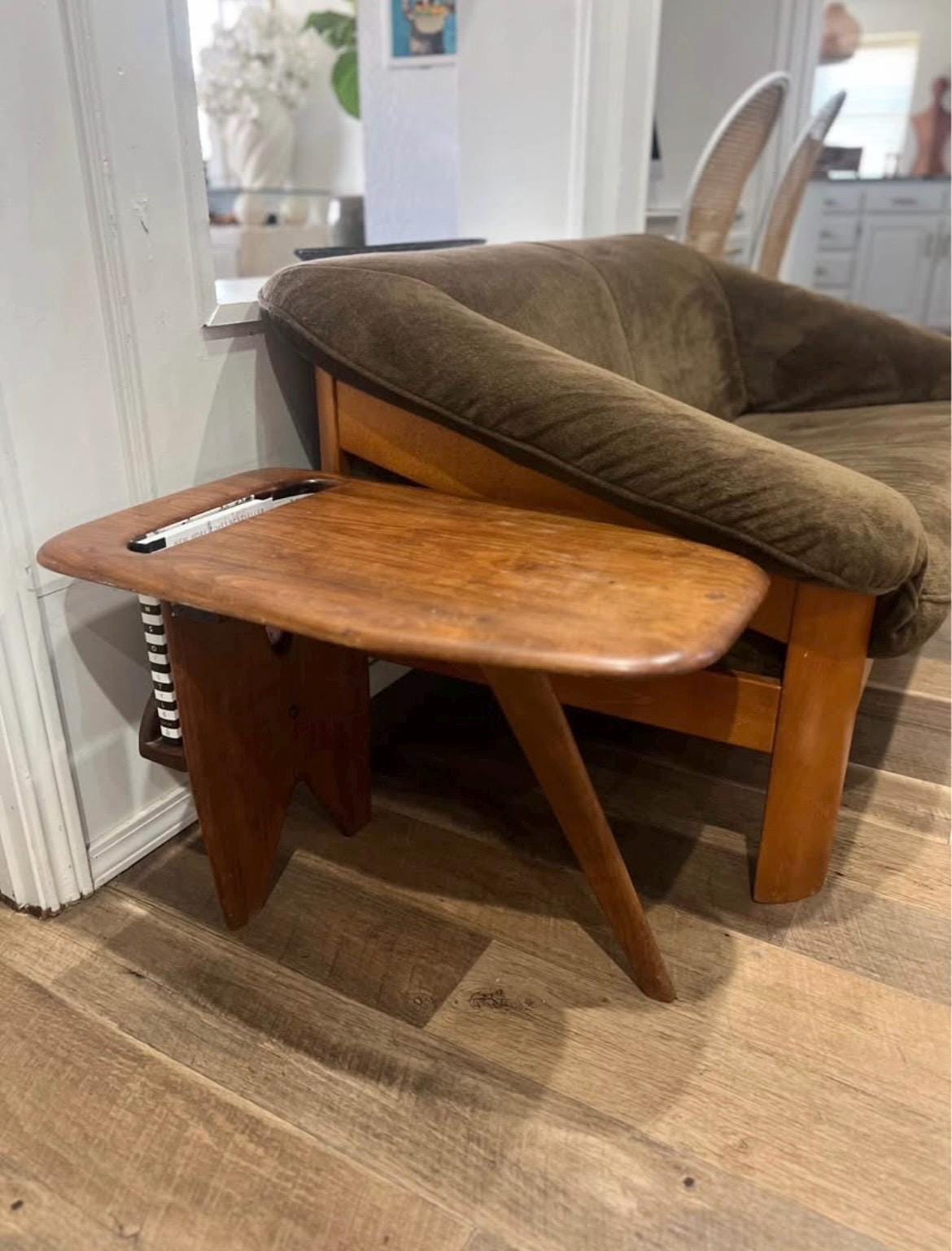 Jens Risom Style Magazine Rack Side Table Mid Century Magazine