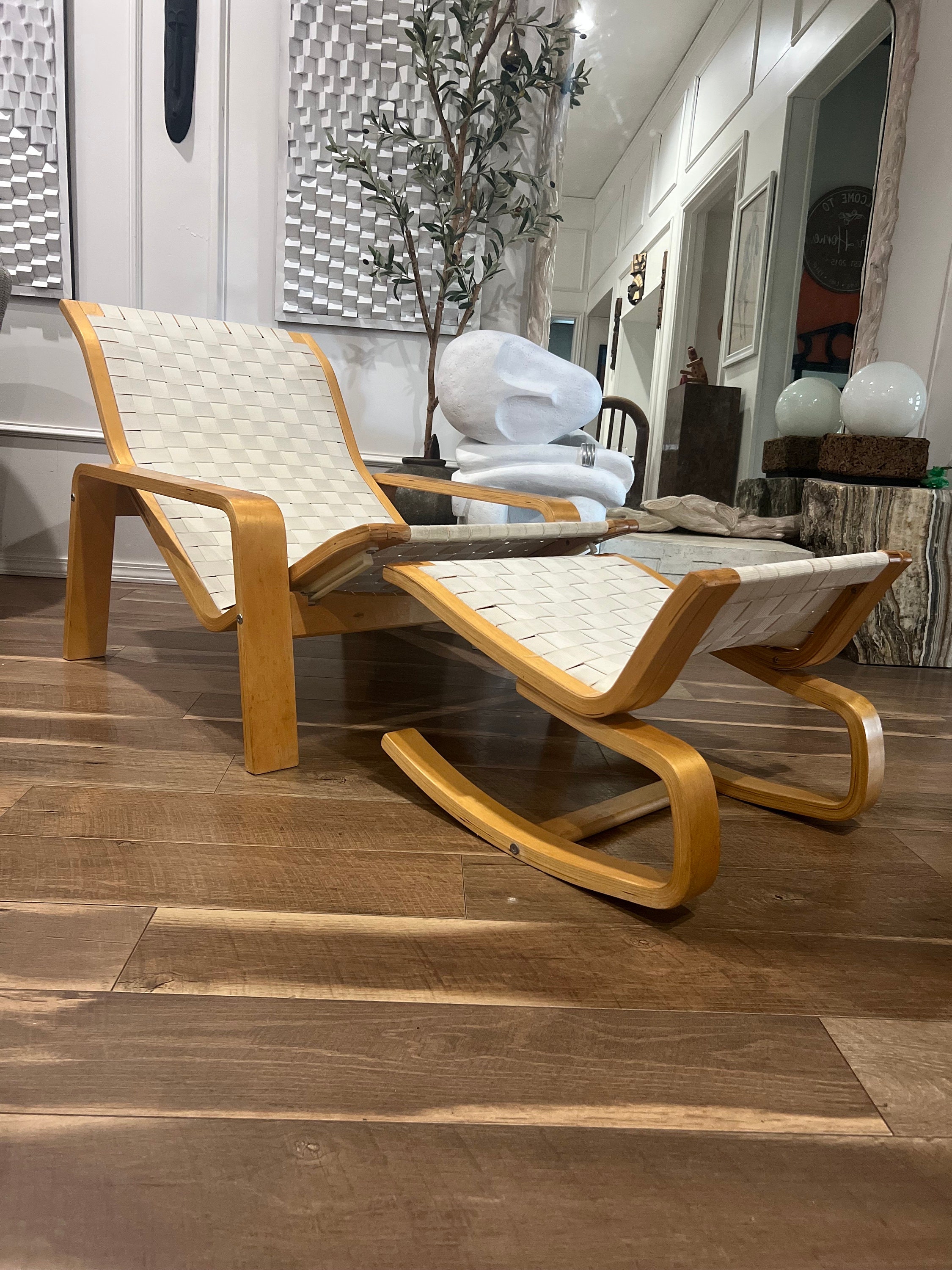 Wooden Ikea Long Chair Lounge Chair By Simo Heikillä For Ikea