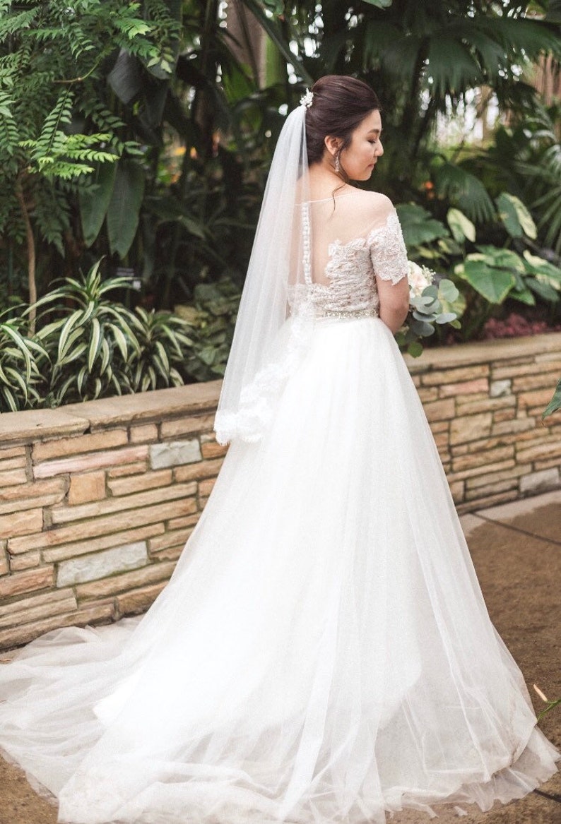 tulle skirt train