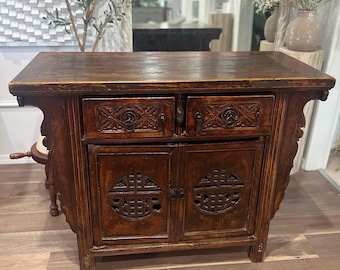 Antique Chinoiserie carved altar table FREE US SHIPPING