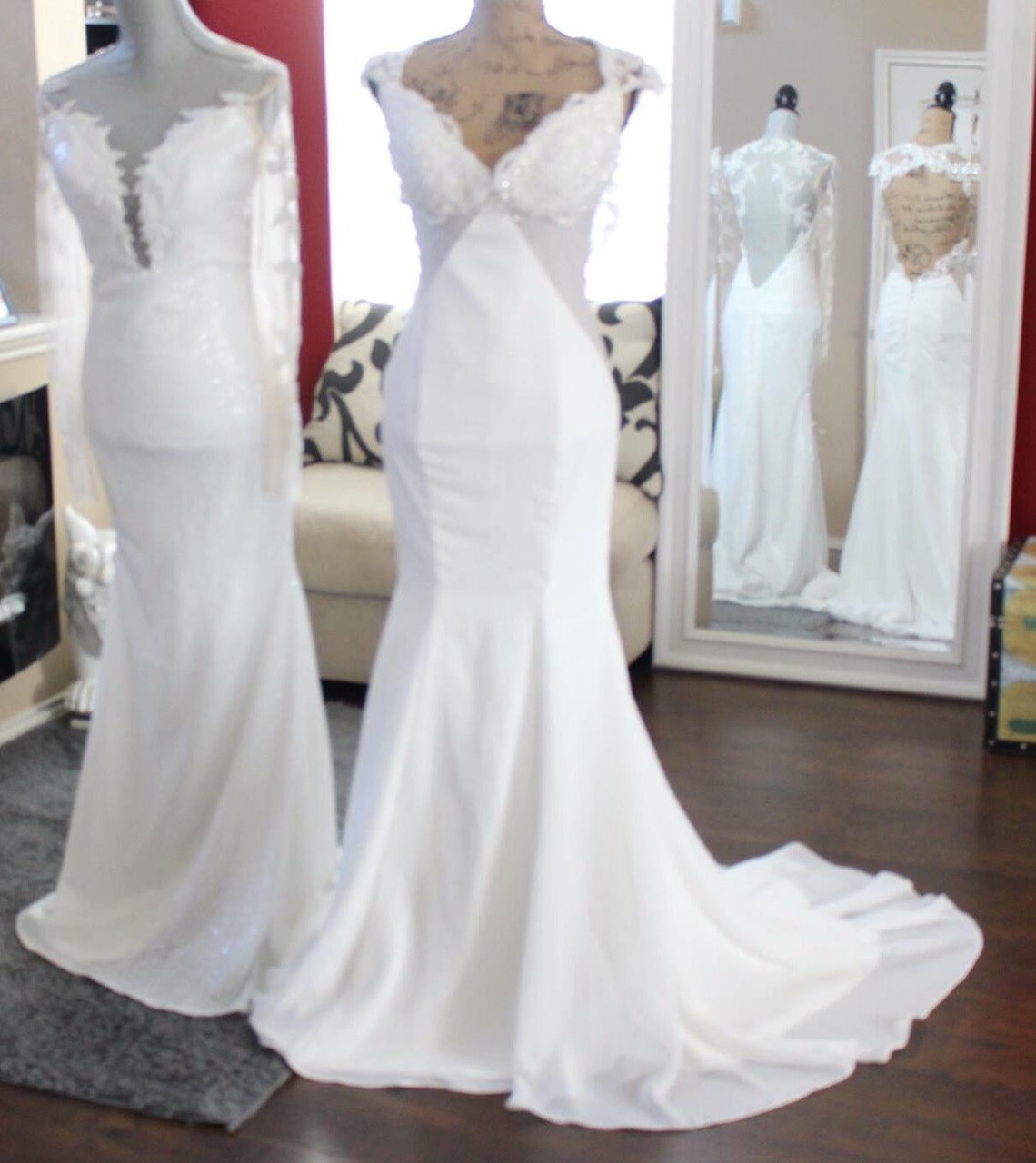 Sequin Wedding Dress / Sequin Bridal Gown / Evening Sequin | Etsy