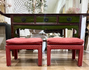 XL Antique Chinoiserie Olive Scalloped Altar Table FREE US Shipping Primitive Altar Table