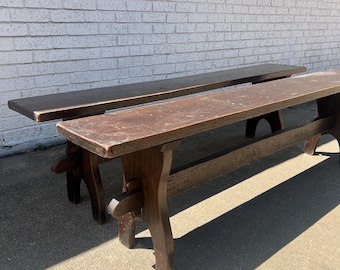 Pair of primitive bench entry bench antique bench FREE US SHIPPING vintage bench entryway bench dining bench