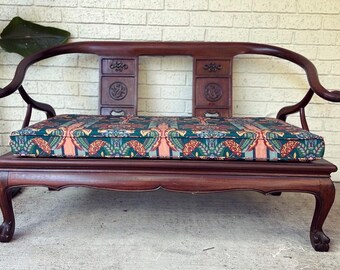 Antique Chinese sofa settee Chinoiserie chinoiserie bench FREE US SHIPPING