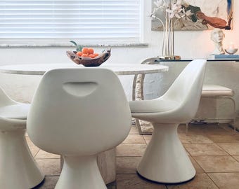 4 RARE vintage space age mushroom dining chairs