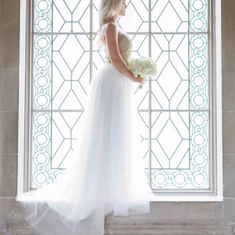tulle skirt train