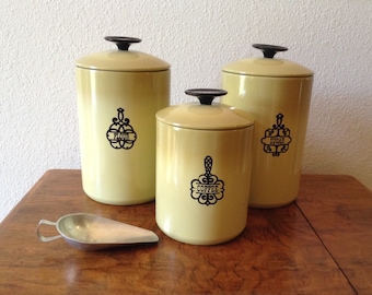 Vintage West Bend Canisters, Aluminum Canisters, Set of 3