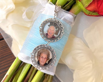 Wedding Memorial Bouquet Charm-Photo Bouquet Charm for Bridal Bouquet-Wedding Remembrance Gift-Loss of Loved One-Wedding Memory Charm-Bride