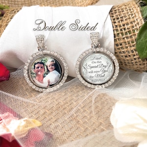 Bridal Memorial Charm for Bouquet-On This Special Day I Will Miss You The Most-Photo Memory Gift-Remembrance-Loss of Loved One-Dad-Mom-Nana