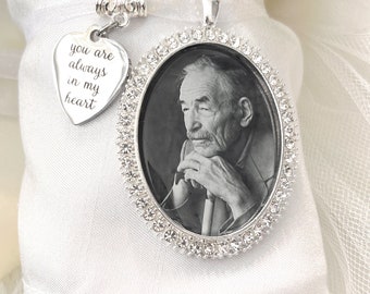 Braut-Erinnerungs-Anhänger für Brautstrauß-Hochzeits-Gedächtnis-Braut-Geschenk-Loss of Loved One Memory-Geschenk-Sie sind immer in meinem Herzen-Hochzeits-Andenken