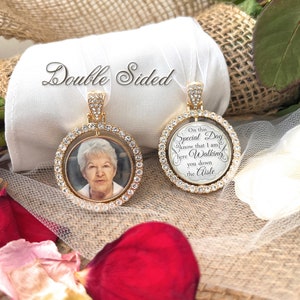 Ramo conmemorativo de boda para novia: en este día especial, debes saber que estoy aquí para acompañarte al altar. Regalo con foto como recuerdo.