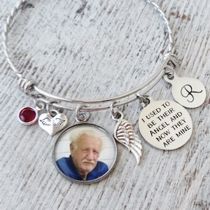 Photo Memorial Bracelet- Remembrance Gifts for Loss of Love One-Photo Sympathy Gift-Condoleance Gift, Sympathy, In Memory, Sterfgeval, Papa