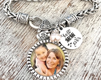 MiMi geschenk van Grandkids-oma sieraden-beste MiMi ooit armband-foto sieraden voor oma-Mother's Day Gift Ideas-Grammy-Mom-GiGi-Memaw