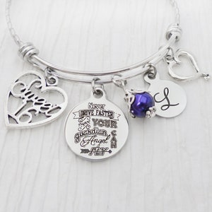 16th Birthday Girl Gift, 16 year old Jewelry-Never drive faster than your guardian angel can fly Bracelet, Sweet 16 Bangle, Birthday Gifts