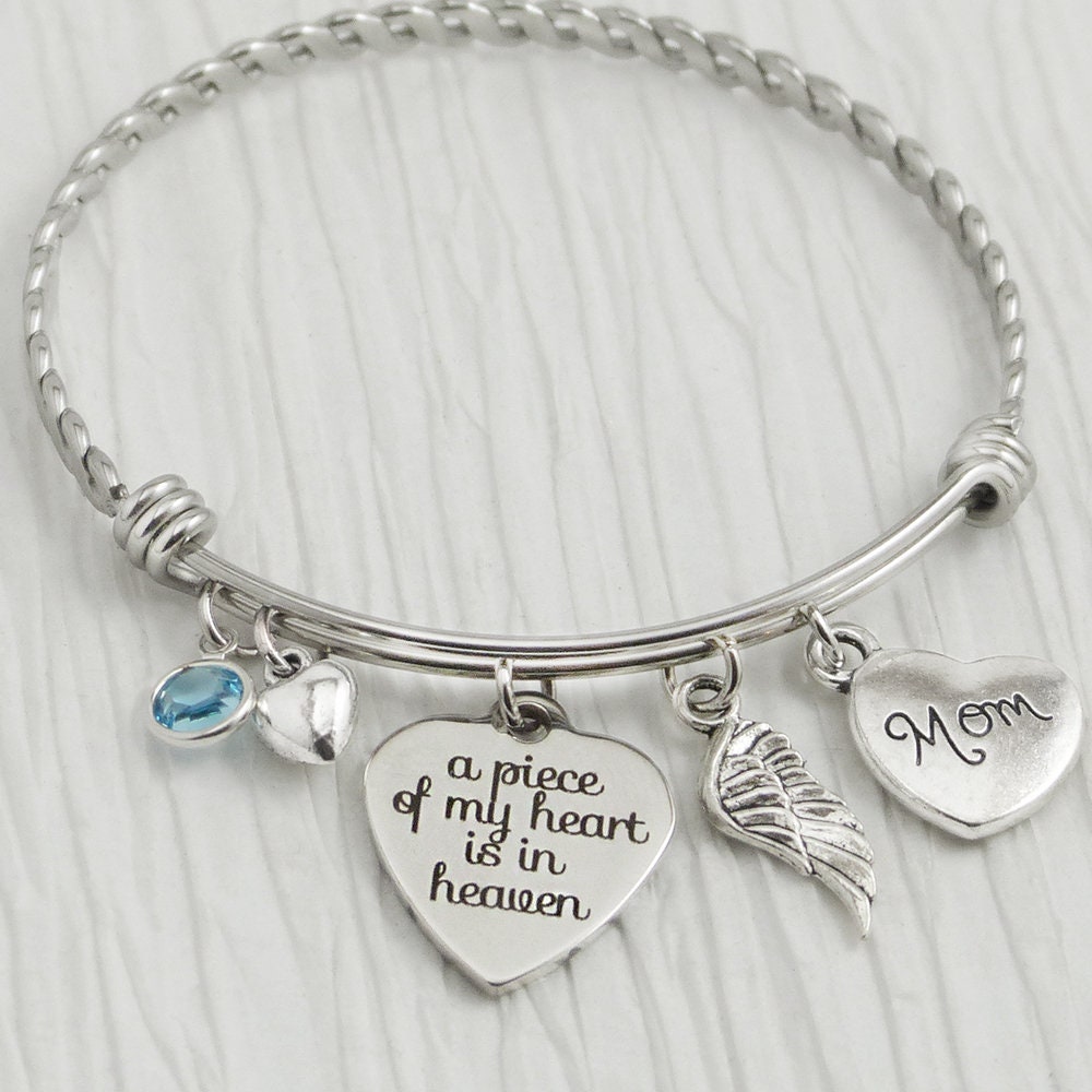 A piece of my heart is in heaven Bracelet Memorial Gift | Etsy