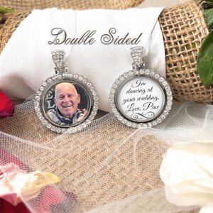 Bride Memorial Charm-Loss of Mom Photo Bouquet Charm for Bride-Photo Memory Gift-Bridal Wedding Memory Charm-Wedding Remembrance Loved One