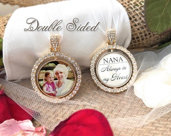 Wedding Memory Charm-Custom Always in My Heart Photo Bouquet Charm for Bride-Memory Gift-Bridal Wedding Memory Charm-Wedding Remembrance
