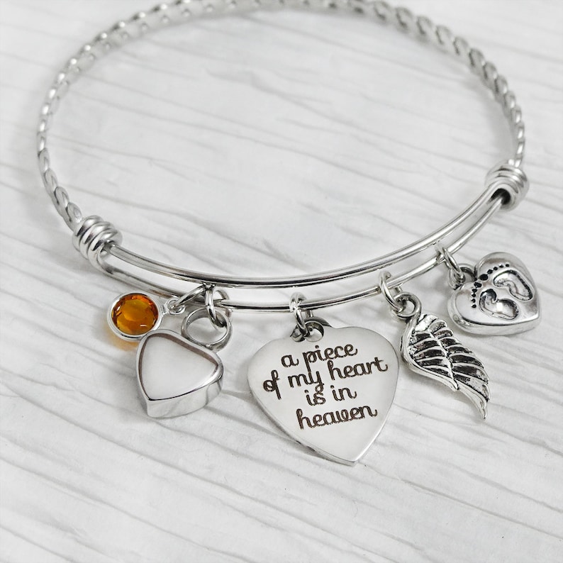 A Piece of My Heart is in Heaven Bracelet Cremation Urn - Etsy