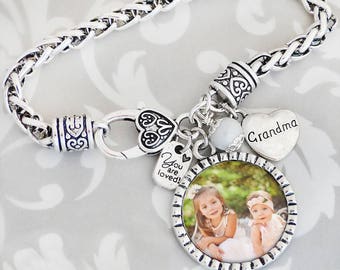 Bracciale Con Ciondolo Per Nonna – 'L'amore Tra Nonna E Nipote è Per Sempre', Blu