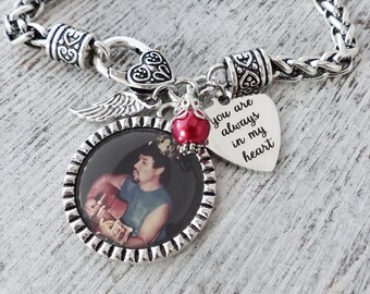 Regalo di lutto / Coloro che amiamo non se ne vanno, camminano accanto a noi ogni giorno / Bracciale ricordo / In memoria dei doni / Padre / Figlio - Italia