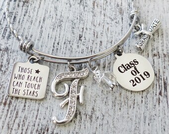 Class of 2023 Graduation Gift-Those who reach can touch the stars-Graduation Bracelet- College Grad-graduation Jewelry, Personalized-Senior