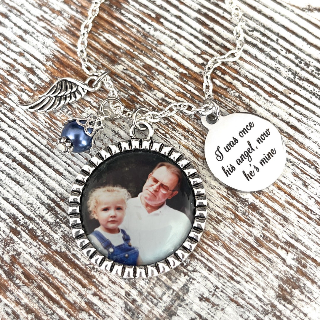 Loss of Dad Memorial Necklaceloss of Fatherphoto Memory Gift