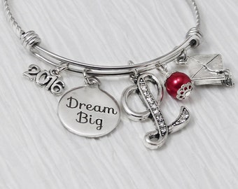 Graduation Gift for Her- Dream Big Jewelry-2026 Grad gifts-Bangle Bracelet- College Grad Gifts, Graduation Jewelry, Personalized, Bracelet