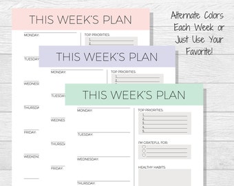 Weekly Planner Printable - Weekly Schedule - Weekly Organizer - A4 Weekly Planner - Office Schedule Printable - Work Planner - Week Layout