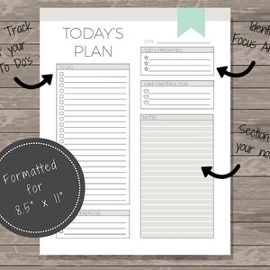 Daily Planner Planner Printable Daily Planner Printable Goal Planner To Do List 2022 Planner To Do List Printable Daily To Do image 3