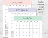 2017 Monthly Planner Printable - Monthly Calendar - Organizer - Month Schedule - 2017 Printable Calendar - Monthly Layout