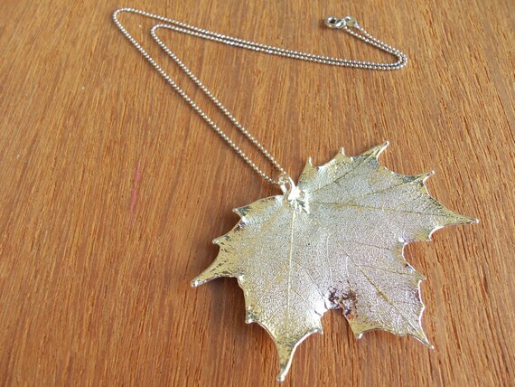Sugar Maple Real Large Leaf Silver Dipped Pendant With Rhodium Etsy Sugar Maple Real Large Leaf Silver Dipped Pendant With Rhodium Etsy