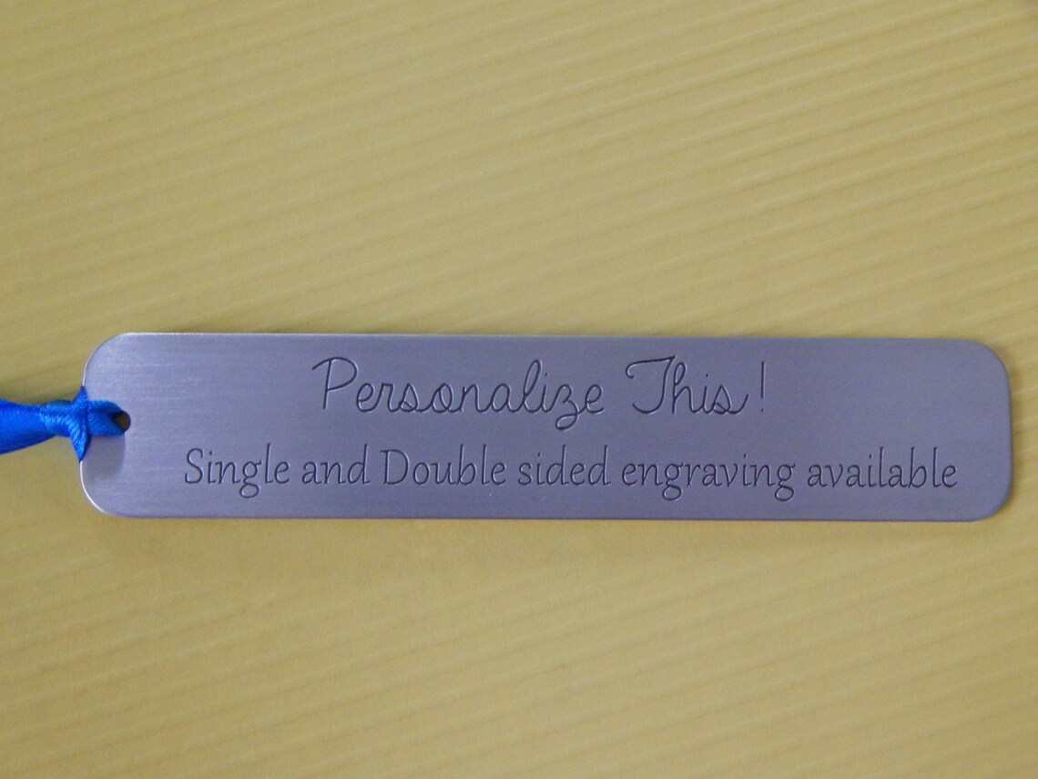 Engraved Aluminum Bookmark Customized Bookmark Gift for Etsy
