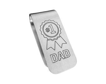 Number One Dad Visor Clip, Engraved Aluminum Visor Clip, Car Visor Clip, Gift for Dad, Father's Day, Birthday, New Dad, Car Accessory