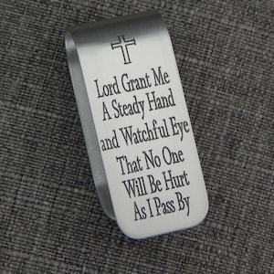 Engraved Aluminum Visor Clip, Safe Driving Visor Clip, New Driver, Car Visor Clip, Gift for Him or Her, Sweet Sixteen, Christmas, Birthday