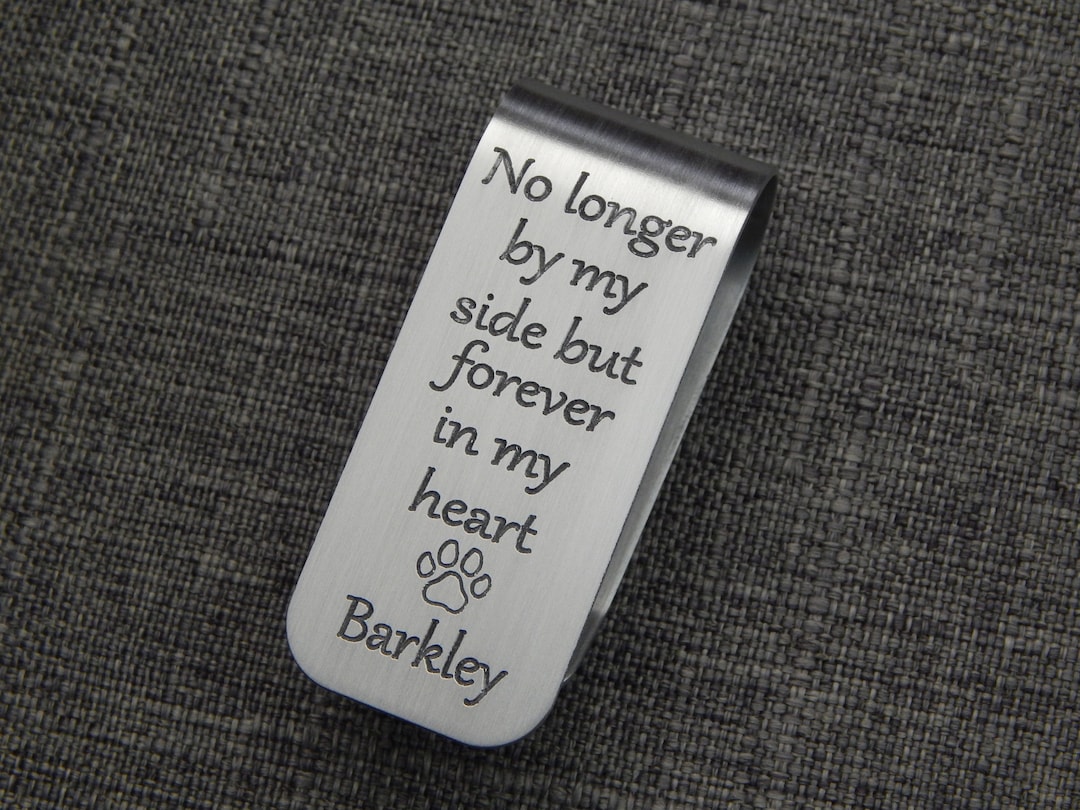 Pet Memorial Visor Clip, Engraved Aluminum, Dog/cat Visor Clip, Car