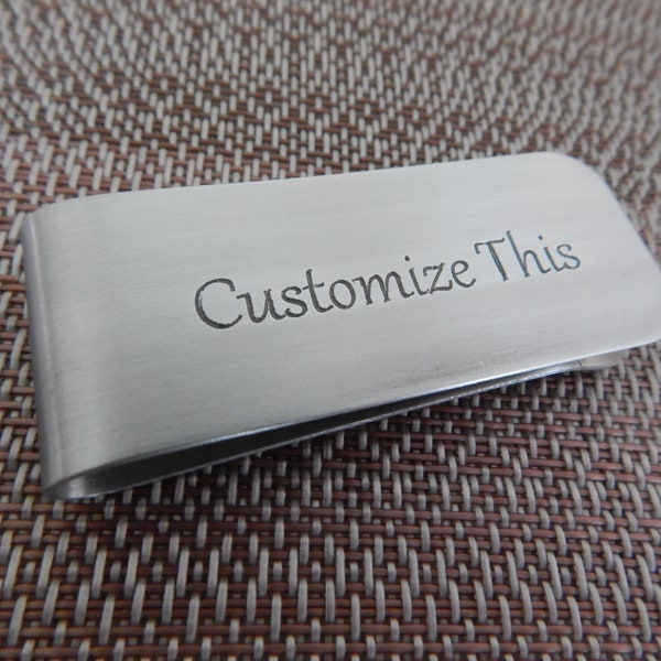 Engraved Money Clip Customized Money Clip Personalized Money Clip Groomsmen Gift Father of the Bride Groom GIft Father's Day Graduation 21st