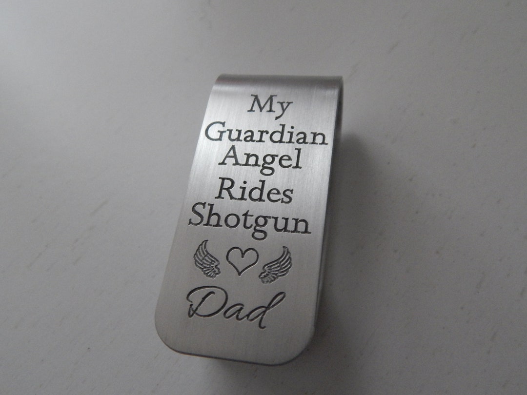 Guardian Angel Visor Clip Engraved Aluminum Visor Clip Gift Etsy