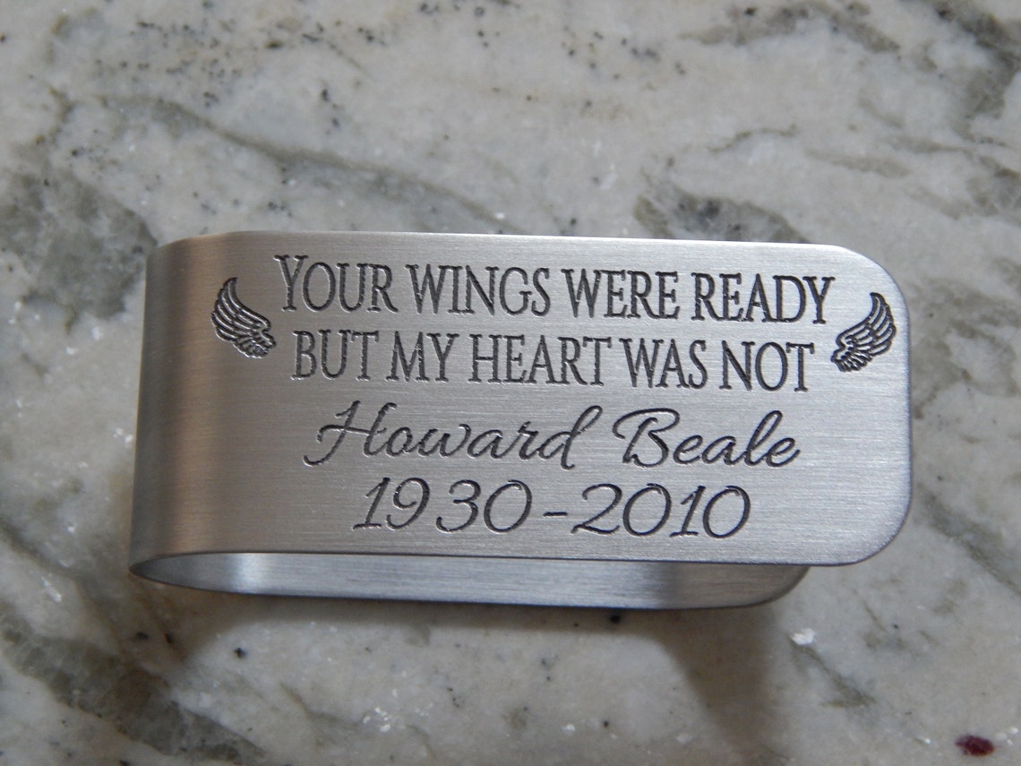 Memorial Visor Clip Engraved Aluminum Visor Clip Custom Etsy