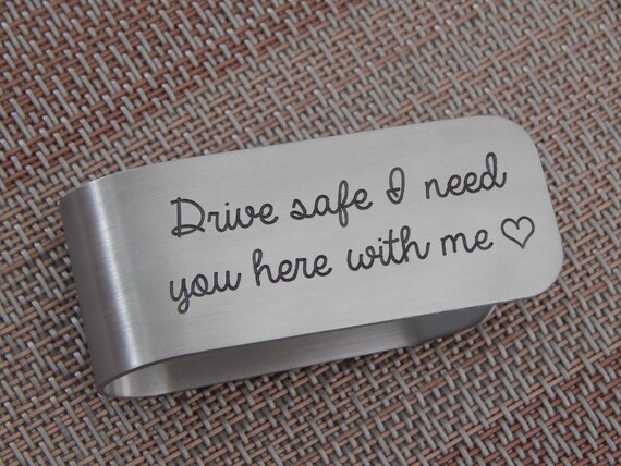 Engraved Aluminum Visor Clip Drive Safe Visor Clip New Etsy