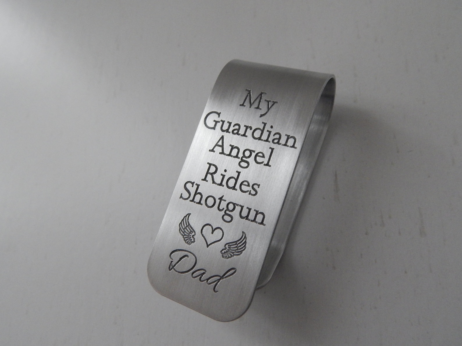 Guardian Angel Visor Clip Engraved Aluminum Visor Clip Gift Etsy