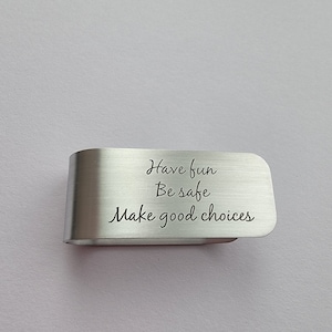 Engraved Aluminum Visor Clip, Safe Driver Visor Clip, New Driver, Car Visor Clip, Sweet Sixteen, Birthday, Gift for Him or Her
