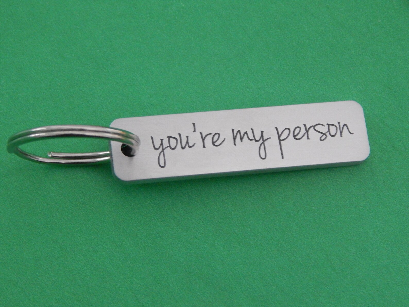 Engraved Aluminum Keychain you're my person keychain Etsy